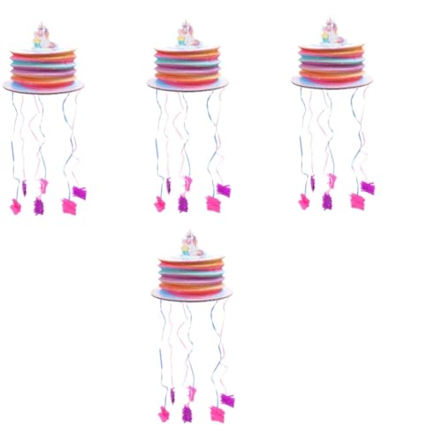 ibasenice 4 Stück Schnur Kleine Kuchen-Piñatas Halloween-Piñata groß Pinata mit Tierzugschnur Spielzeug halloween party Laterne Pinata für Festivalparty Geburtstagsparty-Zubehör Mini Kind von ibasenice