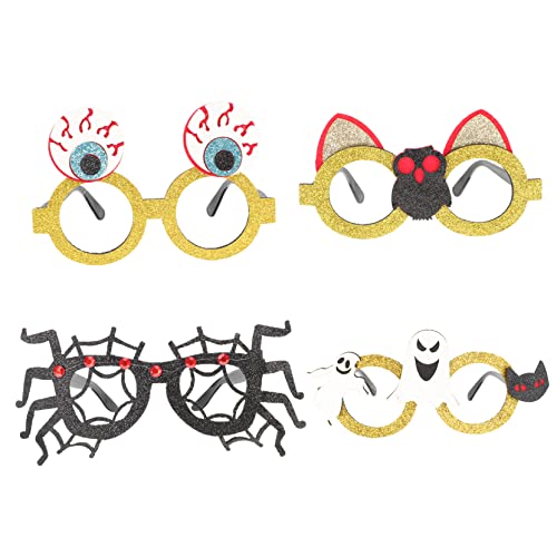ibasenice 4 Stück Teiliges Halloween Brillen Lustige Partybrillen mit Einzigartigen Halloween Motiven Leicht und Geeignet für Erwachsene als Dekorative Cosplay Requisiten ibasenice 4 Stück Teiliges Halloween Brillen Lustige Partybrillen mit Einzigartigen Halloween Motiven Leicht und Geeignet für Erwachsene als Dekorative Cosplay Requisiten von ibasenice
