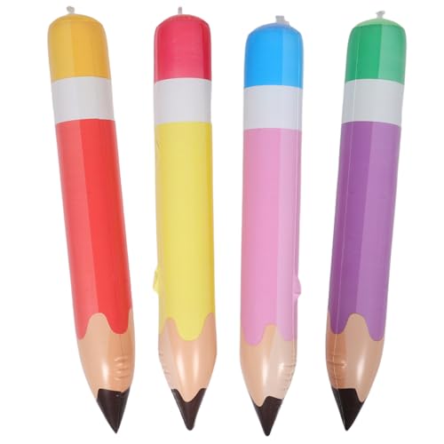 ibasenice 4 Stück Teiliges Riesige Aufblasbare Bleistift-ballons aus Langlebigem PVC Farbenfrohe Schulparty-dekorationen für Abschlussfeiern und Klassenzimmer Leicht Wiederverwendbar und ibasenice 4 Stück Teiliges Riesige Aufblasbare Bleistift-ballons aus Langlebigem PVC Farbenfrohe Schulparty-dekorationen für Abschlussfeiern und Klassenzimmer Leicht Wiederverwendbar und von ibasenice