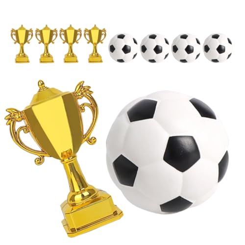 ibasenice 5 Sätze Mini Goldtrophäen und Fußball Topper aus Kunststoff Kleine Auszeichnungstassen für Sportpartys und Geburtstagsfeiern ibasenice 5 Sätze Mini Goldtrophäen und Fußball Topper aus Kunststoff Kleine Auszeichnungstassen für Sportpartys und Geburtstagsfeiern von ibasenice
