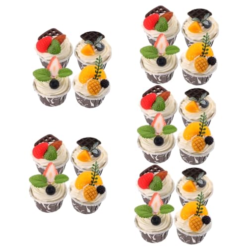 ibasenice 5 Sätze Simuliertes Weiches Kunstei Kunstkuchen Für Die Dekoration Gefälschtes Essen Kuchen-dessert-modell Kuchen-food-modelle Gefälschter Kuchen Hausbedarf Pu 4 Stück * 5 von ibasenice