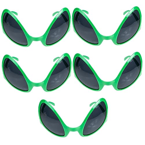 ibasenice 5 Stück Außerirdische Sonnenbrillen Set Für Kinder Grüne Brille Für Männer Aliens Cosplay Brille Lustige Sonnenbrille Lustige Sonnenbrille von ibasenice