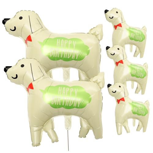 ibasenice 5 Stück Ballon aus Aluminiumfolie wasserballon Ballonpumpe elektrisch Ballonbogenständer Welpenballon Karikatur ballons balloons luftballone Ballon-Requisite aufblasbare Tiere von ibasenice