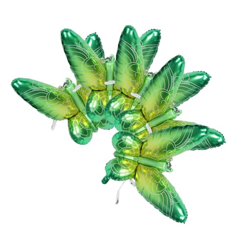 ibasenice 5 Stück Flügel Ballon Partyballons Luftballons in Schmetterlingsform Schmetterlingsflügel Luftballons Ballonaufblasvorrichtung Ballongirlande Heliumballons Aluminiumfolie Green von ibasenice