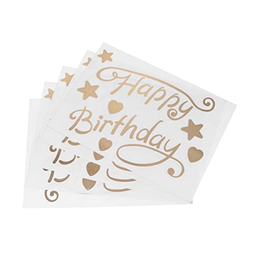 ibasenice 5 Stück Geburtstagsaufkleber Selbstklebende Deko Sticker für Ballons und Partys Transparent DIY Dekoration für Geburtstagsfeiern Happy Birthday Sticker für Erwachsene von ibasenice