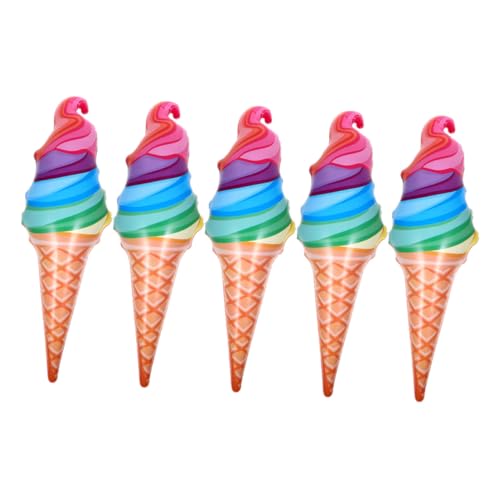 ibasenice 5 Stück Teiliges Aufblasbare Eiscreme PVC Wiederverwendbares Party dekorationsspielzeug Große Sommer partyballons Vielseitig Einsetzbar für Kindergeburtstag und Eventgestaltung von ibasenice