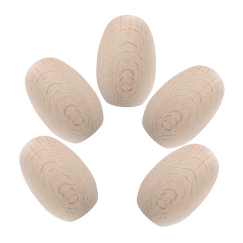 ibasenice 5 Stück Teiliges Mini holz ostereier zum Bemalen Unbehandelte DIY holzdekoration für Kreative Bastelarbeiten Kleine Holzornamente für Frühlings Osterdeko von ibasenice