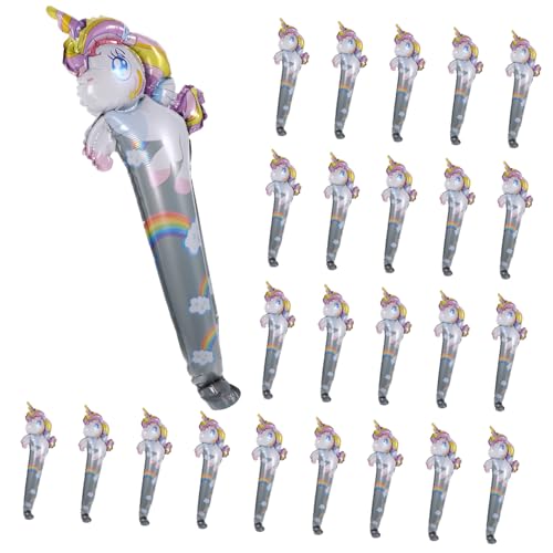 ibasenice 50 Stück Einhorn-Ballon mehrfarbig Party für Tierballons kleben Dekoration luftbalondeko fototapete vlies unicorn balloon Luftballons aus Aluminiumfolie farbige Luftballons von ibasenice