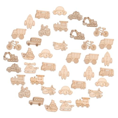 ibasenice 50 Stück Unvollendete Fahrzeug Holz Ausschnitte Kreative Holzfiguren zum Basteln Unlackierte Holzornamente für DIY Projekte Mixed Style ibasenice 50 Stück Unvollendete Fahrzeug Holz Ausschnitte Kreative Holzfiguren zum Basteln Unlackierte Holzornamente für DIY Projekte Mixed Style von ibasenice