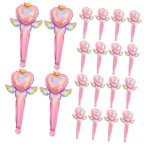 ibasenice 50pcs Aufblasbarer Feenstab Ballonreifenständer Füller Für Ballonpumpen Pastellfarbene Luftballons Für Tisch Zubehör Für Ballonbögen Ballonstäbchen Aluminiumfolie Rosa von ibasenice
