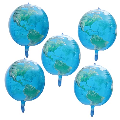 ibasenice 5st -ballon Latexballon Mit Weltkarte Himmelsballon Blauer Planetenballon Reiseparty-dekorationen Planetenverzierung Welt Ballons Kugelballons Mondballon 4d Erde Pa-nylon von ibasenice