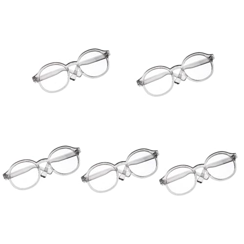 ibasenice 5st Puppenbrille Kleine Gläserdekore Puppe Verkleiden Sich Brillen Mini-Spielzeug Sonnenbrillen Basteln Puppenhaus-Brille Hund Sonnenbrille Zubehör Mode Plastik Kind von ibasenice
