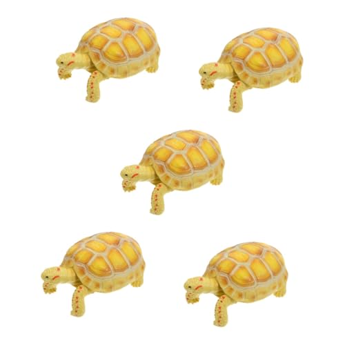 ibasenice Tiere 5St Schildkrötenmodell schildkröte Spielzeug schildkröten Spielzeug Spielzeugschildkröte aus Plastik winzige Plastiktiere künstlich schmücken Skulptur Statue Kind Zubehör von ibasenice
