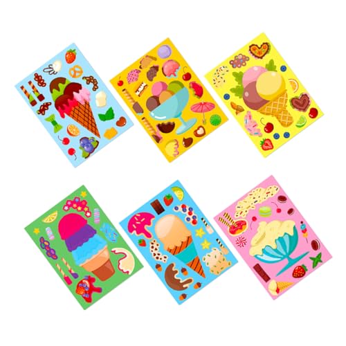 ibasenice 6 Blätter Belohnungssticker Süße Dessert Eiscreme Puzzle Sticker Kreative DIY Aufkleber für Partydekorationen und Belohnungen Sicher für Bastelaktivitäten ibasenice 6 Blätter Belohnungssticker Süße Dessert Eiscreme Puzzle Sticker Kreative DIY Aufkleber für Partydekorationen und Belohnungen Sicher für Bastelaktivitäten von ibasenice