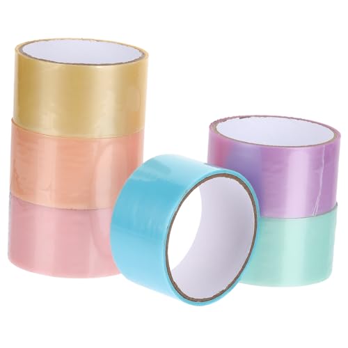ibasenice 6 Rollen Klebeband mit Klebrigen Bällen Buntes DIY Haptisches Entspannendes Stress Tape Breit Hochwertiges für Erwachsene von ibasenice