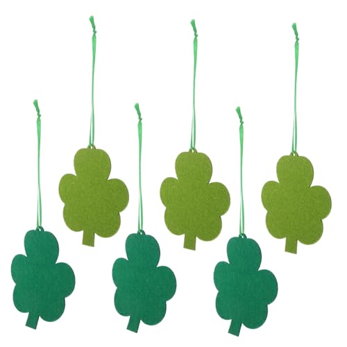 ibasenice 6er-Pack Irische Festival-Kleeblatt-Dekorationen Aus Filz Zum St Patrick's Day Grüne Hängeornamente Für Zuhause ibasenice 6er-Pack Irische Festival-Kleeblatt-Dekorationen Aus Filz Zum St Patrick's Day Grüne Hängeornamente Für Zuhause von ibasenice