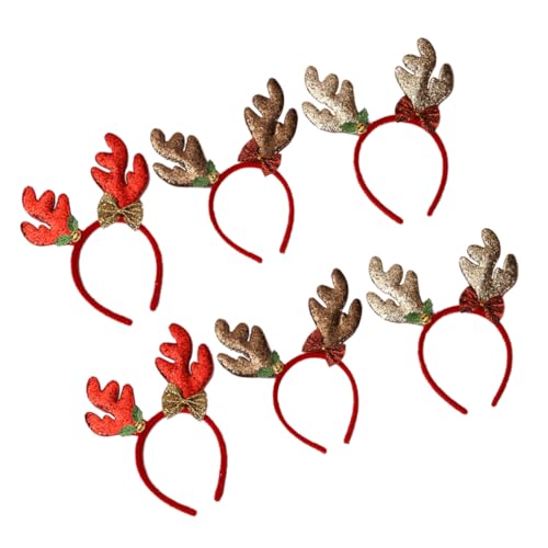 ibasenice Geweih-haarreifen-set 6-teilig Weihnachtliche Dekorative Kopfbedeckung Rot-goldenes Kaffeegeweih Für Kinderpartys ibasenice Geweih-haarreifen-set 6-teilig Weihnachtliche Dekorative Kopfbedeckung Rot-goldenes Kaffeegeweih Für Kinderpartys von ibasenice