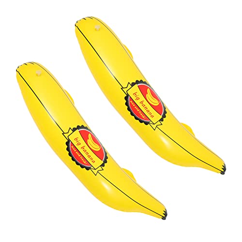 ibasenice 6 Stk Aufblasbare Banane Aufblasbares Poolspielzeug Bananen-ballon-party-stadt Aufblasbare Fruchtdekoration Bananenmodell Spielzeug Bananenring Werfen Pvc Schwimmt Strand von ibasenice