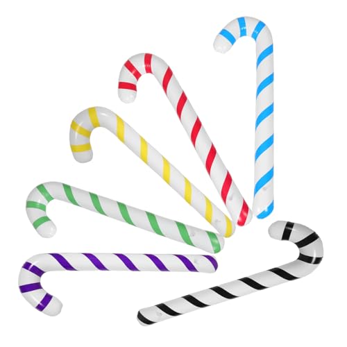 ibasenice 6 Stück Aufblasbare Große Zuckerstangen Dekorationen Bunte Candy Cane Ballons für Weihnachtsfeiern Indoor Outdoor Festliche Party Deko Vielseitige Fotorequisiten und ibasenice 6 Stück Aufblasbare Große Zuckerstangen Dekorationen Bunte Candy Cane Ballons für Weihnachtsfeiern Indoor Outdoor Festliche Party Deko Vielseitige Fotorequisiten und von ibasenice