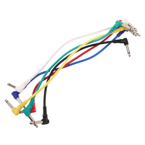ibasenice 6 Stück Effektkabel für Gitarre Langlebige Audio Verbindungskabel für Effektpedale Geräuscharm und Einfach zu Bedienen Kompatibel mit Mischpulten Verstärkern und Musikinstrumenten von ibasenice