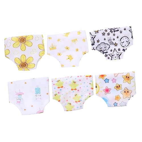 ibasenice 6 Stück Höschen Kostüme Kleidung Outfits Puppen-Outfit Puppen Klamotten doll Accessories Puppenmode-Set für kleine Mädchen Höschen für Puppen Stoff von ibasenice
