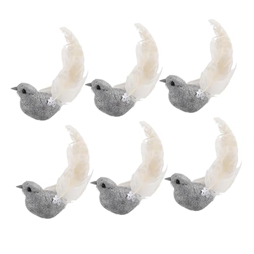 ibasenice 6 Stück Künstlicher Federvogel Simulierte Vogelverzierungen Künstliche Vögel Handwerk Künstliche Simulationsschaumvögel Vogel- Baumschmuckvögel Künstliche Feder Silver ibasenice 6 Stück Künstlicher Federvogel Simulierte Vogelverzierungen Künstliche Vögel Handwerk Künstliche Simulationsschaumvögel Vogel- Baumschmuckvögel Künstliche Feder Silver von ibasenice