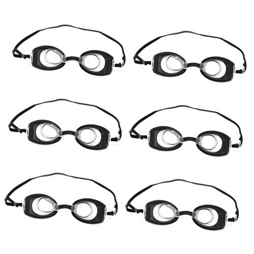 ibasenice 6 Stück Mini Schwimm Brille Mini-brillenpuppen Puppenstütze Miniatur-puppenhaus-Brille Mein Leben Puppenzubehör Minibrille Für Puppen Puppenbrille Mini Black Plastik von ibasenice