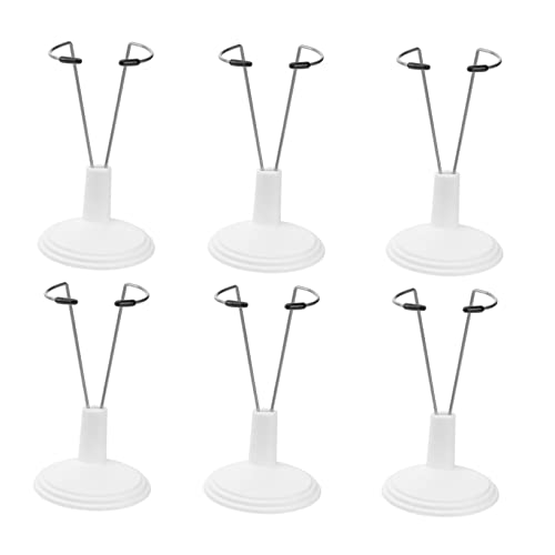 ibasenice 6 Stück Stützrahmen für Puppen Schaufensterpuppenständer Plüschtiere Mädchen Mini Stofftierständer doll Accessories Spielzeughalterung Puppenregal tragbarer Puppenständer Weiß von ibasenice