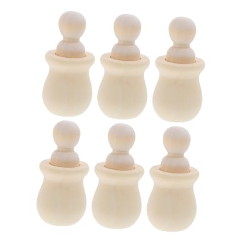ibasenice 6 Stück Unvollendete Holzfiguren für Diy Peg Dolls Basteln Kreative Holzpuppen für Familienaktivitäten und Lernhilfen Fördert Kreativität und Koordination ibasenice 6 Stück Unvollendete Holzfiguren für Diy Peg Dolls Basteln Kreative Holzpuppen für Familienaktivitäten und Lernhilfen Fördert Kreativität und Koordination von ibasenice
