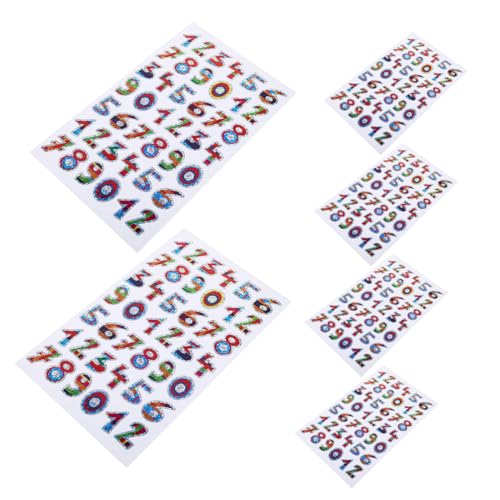 ibasenice 60 Blatt Glitzer Zahlenaufkleber für Dekorative Sticker für Notizbücher Bastelprojekte und Lernaktivitäten für Kindergarten ibasenice 60 Blatt Glitzer Zahlenaufkleber für Dekorative Sticker für Notizbücher Bastelprojekte und Lernaktivitäten für Kindergarten von ibasenice