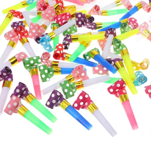 ibasenice 60St spaß volumni party sachen party supplies hochzeitsideen Partygebläse aus Papier Streamer Teller Lärm Signalhörner Partypfeife Jubelnde Requisiten Plastik von ibasenice