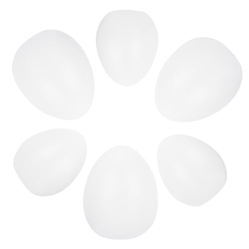 ibasenice 6St bemalter Ei-Embryo Ostereier Überraschungsspielzeug Mini-Eier Ornament Plastikeier prop Graffiti-Eier selber machen Füllung Requisiten Lebensmittel schmücken Dekorationen Weiß von ibasenice