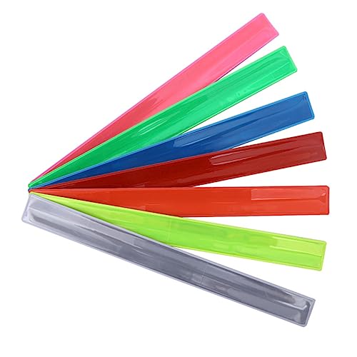 ibasenice 7Stücke Teiliges Reflektierendes PVC Armband mit Flocking Leuchtende Handgelenkspielzeuge für Partys und Geburtstagsfeiern Zufällige Farben von ibasenice