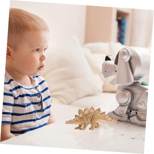 ibasenice 8 Stück Teiliges Goldfarbenes Dinosaurier Modellset Realistische Stabile Dekofiguren für Lernhilfe und Kreative Tischdekoration Langlebig und Detailgetreu Gestaltet von ibasenice