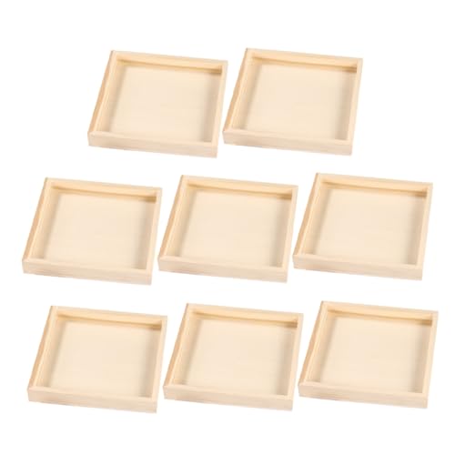 ibasenice 8 Stück Teiliges Kleine Holztabletts aus Unbehandeltem Holz Puzzle Sortier und Aufbewahrungs Organizer Professionelle Flache Oberfläche für Nahtloses Zusammensetzen Tragbar für ibasenice 8 Stück Teiliges Kleine Holztabletts aus Unbehandeltem Holz Puzzle Sortier und Aufbewahrungs Organizer Professionelle Flache Oberfläche für Nahtloses Zusammensetzen Tragbar für von ibasenice