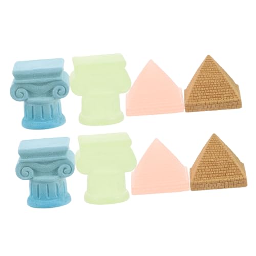 ibasenice 8 Stücke Mini Römischen Säulen Ägyptischen Pyramide Figurine Mini Pyramide Modell Dekorative Home Büro Regale ibasenice 8 Stücke Mini Römischen Säulen Ägyptischen Pyramide Figurine Mini Pyramide Modell Dekorative Home Büro Regale von ibasenice