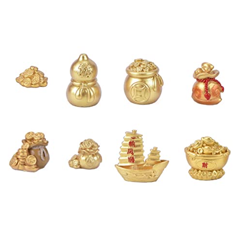 ibasenice Traditionelles Chinesisches Geldbaum-Ornament-Set Aus Kunstharz Goldener Schmuck Für Die Dekoration Zu Hause Und Im Büro Zufälliger Stil von ibasenice