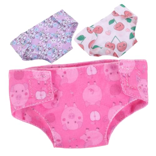 ibasenice Baby Puppen Kleidung Puppenkleidung 3st Kleine Puppenunterwäsche Für Spielzeugpuppenhöschen Puppenzubehör Puppen Höschen -rollenhöschen Höschen Stoff von ibasenice