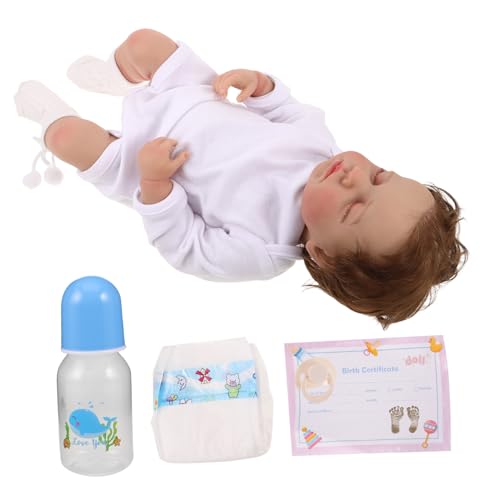 ibasenice Babypuppe Handgefertigte Reborn Puppen Reborn Babypuppen Kleidung Puppenspielzeug Erinnerungspuppen Gefälschte Jungen Puppen Für Säuglings Babypuppe von ibasenice