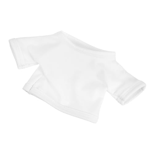 ibasenice Bärenkleidung puppenkleidung Puppen Kleidung doll Clothes Puppen Accessoires Puppen Outfit Plüsch Mini Kostüm kompakte T-Shirt-Kleidung austauschbares Puppen-T-Shirt Stoff Weiß von ibasenice