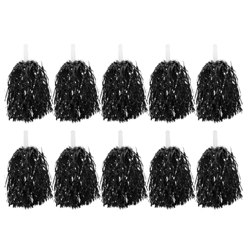 ibasenice Cheerleader Pompons Schwarz 10 StüCke Handpompons FüR Sportveranstaltungen Tanzpartys Und Schulspiele Robuste Und Stylische Cheer-Pompons Mit Griff ibasenice Cheerleader Pompons Schwarz 10 StüCke Handpompons FüR Sportveranstaltungen Tanzpartys Und Schulspiele Robuste Und Stylische Cheer-Pompons Mit Griff von ibasenice