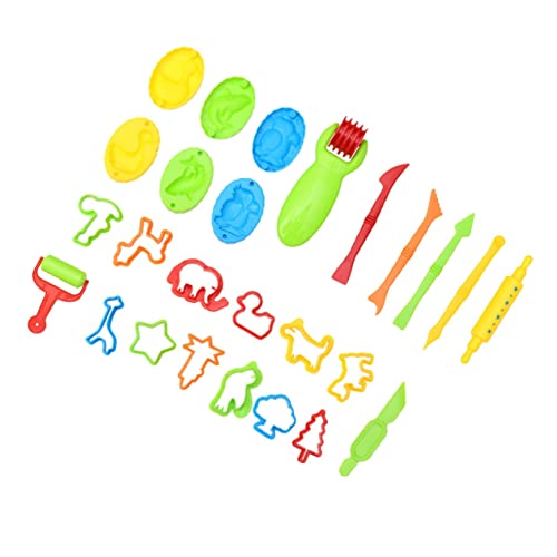 ibasenice DIY Knetwerkzeug Set mit Bunten Kunststoffformen Praktische Plastikine Werkzeuge für Kreatives Langlebiges Modelliermasse Zubehör um Fantasie und Formenlernen zu Zufällige Farbe von ibasenice