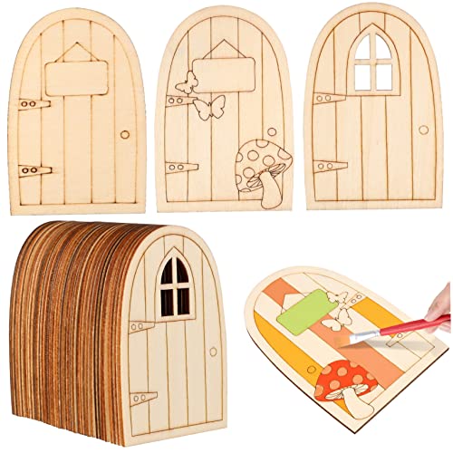 ibasenice Decor Fun – 36-teiliges Mini-feentüren-Set Aus Holz Perfekt Als Dekoration Für Zuhause Büro Und Garten ibasenice Decor Fun – 36-teiliges Mini-feentüren-Set Aus Holz Perfekt Als Dekoration Für Zuhause Büro Und Garten von ibasenice