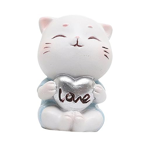 ibasenice Dekoration cute decor home decoration car decoration dekoration für torten Kätzchen Kuchen Topper Kuchen-Topper-Kuchen auto innenausstattung Kuchendekoration aus Harz Blue von ibasenice
