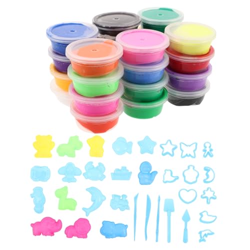 ibasenice Farbiger Schlammset für Ton mit Schimmel Kunst- und Bastelton farbiger Ton für Modelliermasse Superlight Clay Tool Kit Plastik ibasenice Farbiger Schlammset für Ton mit Schimmel Kunst- und Bastelton farbiger Ton für Modelliermasse Superlight Clay Tool Kit Plastik von ibasenice