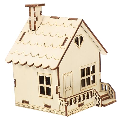 ibasenice Handgefertigte Holz-musikbox Im Hausdesign Für Junge Mädchen Handkurbel-spieluhr Mit DIY-Funktion Als Für Lehrer Für Festliche Dekoration von ibasenice