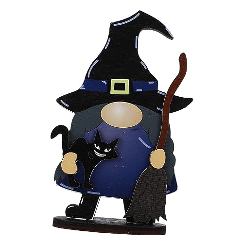 ibasenice Holz GNOME Statue Halloween Dekorative Ornament Halloween Dacoratin von ibasenice