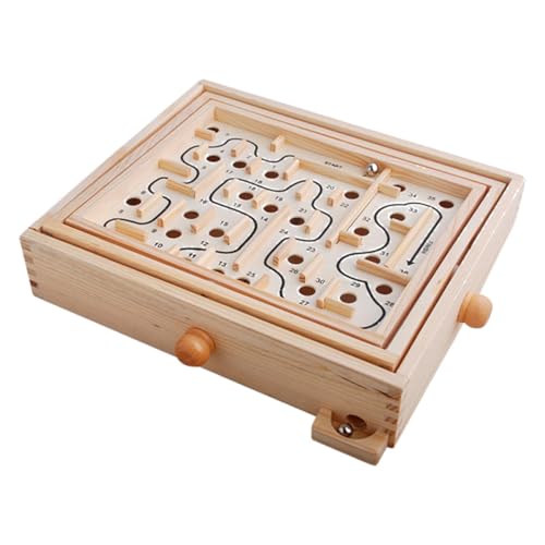 ibasenice Holzperlen Labyrinth Puzzle für Pädagogisches Geschicklichkeitsspiel für Jungen und Mädchen Fördert Problemlösungsfähigkeiten und Geduld für Drinnen ibasenice Holzperlen Labyrinth Puzzle für Pädagogisches Geschicklichkeitsspiel für Jungen und Mädchen Fördert Problemlösungsfähigkeiten und Geduld für Drinnen von ibasenice