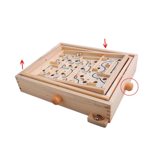 ibasenice Holzperlen Labyrinth Puzzle für Pädagogisches für Jungen und Mädchen Fördert Problemlösungsfähigkeiten und Geduld Lernspielzeug für Drinnen ibasenice Holzperlen Labyrinth Puzzle für Pädagogisches für Jungen und Mädchen Fördert Problemlösungsfähigkeiten und Geduld Lernspielzeug für Drinnen von ibasenice