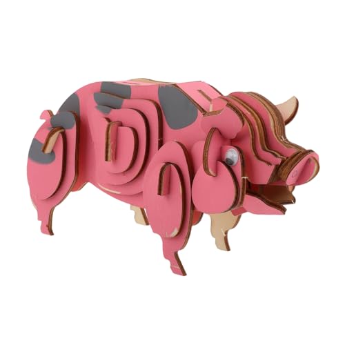ibasenice Holzpuzzle holzspielzeug interaktives kreatives Lernspielzeug pädagogisches Holzbausätze für DIY Animal Puzzle 3D-Puzzle aus Holz Rosa ibasenice Holzpuzzle holzspielzeug interaktives kreatives Lernspielzeug pädagogisches Holzbausätze für DIY Animal Puzzle 3D-Puzzle aus Holz Rosa von ibasenice